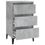 vidaXL Table de chevet gris béton 40x35x70 cm bois d'ingénierie