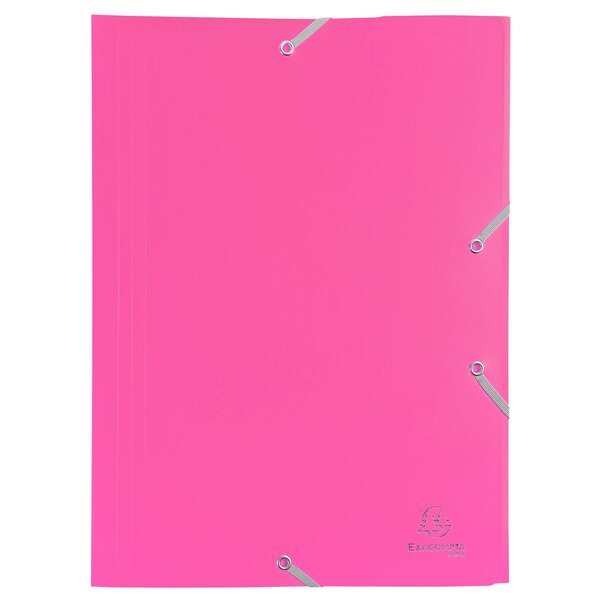 Chemise À Élastique 3 Rabats Polypropylène 4/10e Opaque Eco - A4 - Fuchsia - X 30 - Exacompta