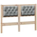 vidaXL Tête de lit Marron et gris clair 135 cm Bois massif en pin