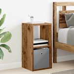 vidaXL Table de chevet avec tiroir Bois ancien 30 5 x 27 x 59 5 cm