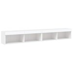 vidaXL Meubles TV avec lumières LED 2 Pièces blanc 100x30x30 cm