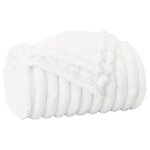 vidaXL Jeté Blanc 200 x 150 cm Toison