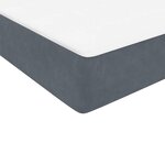 vidaXL Sommier à lattes de lit et matelas gris foncé 90x220 cm velours