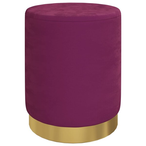 vidaXL Tabouret de rangement rond Violet Velours
