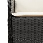 vidaXL Ensemble à manger de jardin 9Pièces coussins noir résine tressée