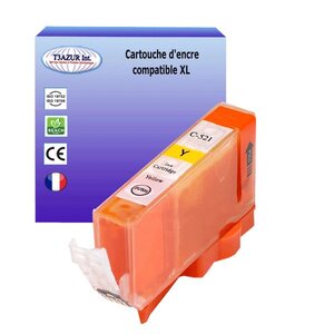 Cartouche compatible avec Canon Pixma MP630, MP640, MP980, MP990, MX860, MX870 remplace Canon CLI-521 XL Jaune - T3AZUR