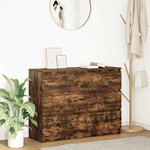 vidaXL Buffet chêne fumé 100x35x76 cm bois d'ingénierie