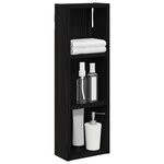 vidaXL Armoire murale de salle de bain Chêne Noir 20 x 10 x 60 5 cm