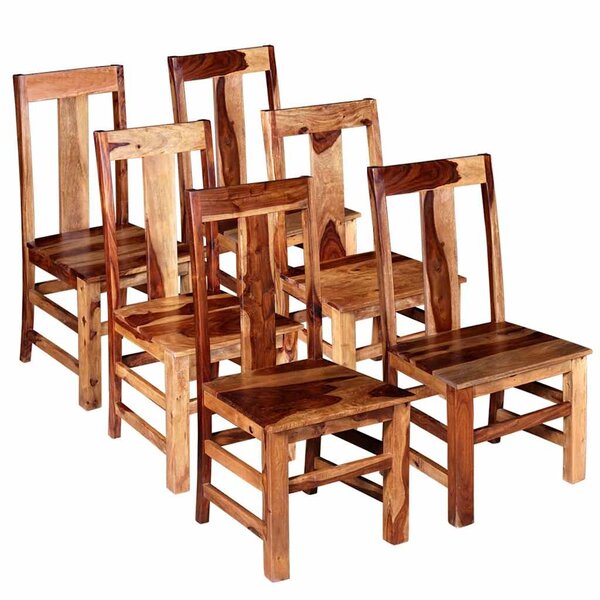 vidaXL Chaises à manger lot de 6 bois massif