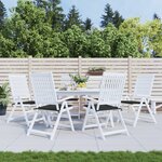 vidaXL Coussins de chaise jardin lot de 6 noir 50x50x3 cm tissu oxford