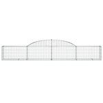 vidaXL Paniers à gabions arqués 4 Pièces 300x30x40/60 cm fer galvanisé