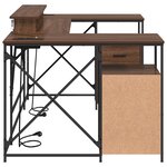 vidaXL Bureau Chêne marron 182 x 101 x 87.5 cm Bois d'ingénierie
