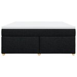 vidaXL Sommier à lattes de lit avec matelas Noir 180x200 cm Tissu