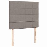 vidaXL Sommier à lattes de lit avec matelas taupe 120x190 cm tissu