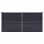 vidaXL Lit surélevé de jardin Anthracite 160x40x77 cm Acier galvanisé