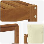 vidaXL Ensemble de canapés d'extérieur 6 Pièces Naturel et Crème