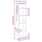 vidaXL Bibliothèque vieux bois 40x24x176 cm bois d'ingénierie