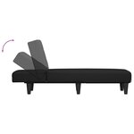 vidaXL Chaise longue noir tissu