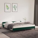vidaXL Cadre de lit sans matelas vert foncé 180x200 cm velours