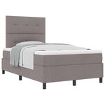vidaXL Lit à ressorts avec coussin Taupe 120 x 190 cm tissu