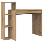 vidaXL Bureau d'ordinateur Chêne artisanal Bois d'ingénierie Standard