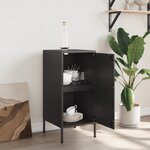 vidaXL Buffet noir 36x39x79 cm acier