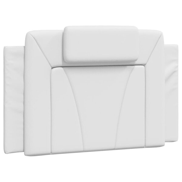 vidaXL Coussin de tête de lit blanc 90 cm similicuir