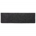 vidaXL Tapis de marches d'escalier 10 Pièces Gris 65x21x4 cm Aiguilleté