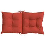 vidaXL Coussins de chaise à dossier bas lot de 6 rouge mélangé tissu