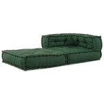 vidaXL Pouf modulaire vert 70x70x54 tissu