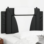 vidaXL Coussin de tête de lit Viana noir et blanc 100 cm similicuir