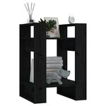 vidaXL Bibliothèque/Séparateur de pièce Noir 41x35x57 cm Pin massif