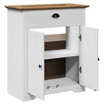 vidaXL Armoire de lavabo de salle de bain BODO blanc marron 70x35x80cm