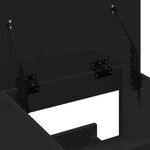 vidaXL Pupitre et roues et tiroir noir 55x55x107 cm bois d'ingénierie