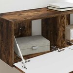 vidaXL Meuble TV mural 2 Pièces Chêne fumé 60 x 31 x 29.5 cm