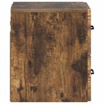 vidaXL Cabinet de chevet mural 2 pc Chêne fumé 34 5 x 33 x 40 cm