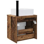 vidaXL Meuble de lavabo mural Bois ancien 49 x 41 x 63 cm