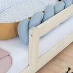 Lit cabane enfant NAKANA 140 x 200 bleu clair