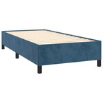 vidaXL Cadre de lit Bleu foncé 90x190 cm Velours