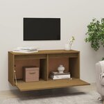 vidaXL Armoire murale Marron miel 80x30x35 cm Bois de pin massif