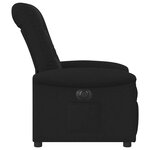vidaXL Fauteuil inclinable électrique Noir Tissu
