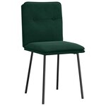 vidaXL Chaises à manger lot de 2 Vert foncé Velours