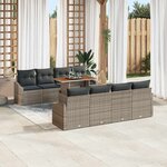 vidaXL Ensemble de salle à manger pour jardin Gris et marron