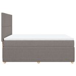 vidaXL Sommier à lattes de lit avec matelas Taupe 140x200 cm Tissu