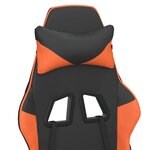 vidaXL Chaise de jeu Noir et orange Similicuir