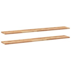 vidaXL Étagères flottantes 2 Pièces 120x20x2 cm acacia massif à l'huile