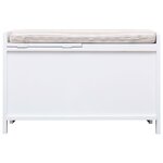 Banc banquette d'entrée 70 x 33 5 x 45 cm bois de paulownia blanc 02_0010962