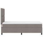 vidaXL Lit à ressorts avec matelas et lumière LED taupe 90x190 cm Tissu
