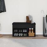 Banc de rangement vidaXL Chêne noir 80x30x45 cm Bois aggloméré