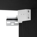 vidaXL Meuble TV mural 2 Pièces Chêne noir Bois d'ingénierie